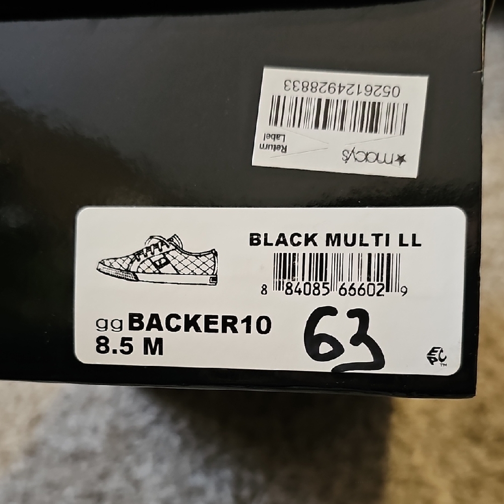G by Guess GG Backer Quilted Sneakers, Black and Brown, Womens 8.5 - Picture 9 of 9